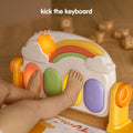 Baby gym mat with interactive music