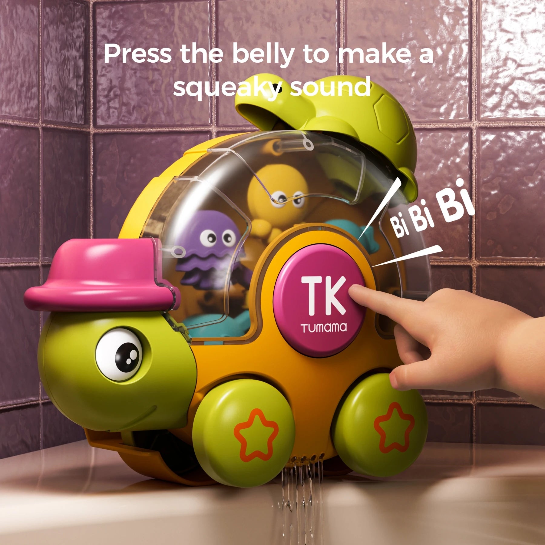 Bath toy for toddler kids with wind-up toys