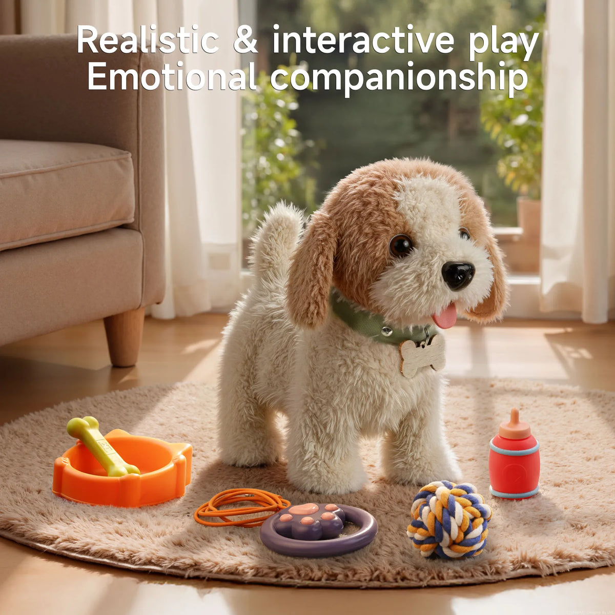 Chien interactif marche et aboie ZA2857 - Blanc Peluches Chien interactif marche et aboie ZA2857 - Blanc Peluches