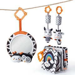 Ensemble de jouets pour bébé à contraste élevé noir et blanc