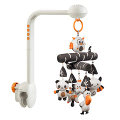 <tc>Mobile montessori musical et lumineux noir et blanc pour berceau (avec Bluetooth)</tc>