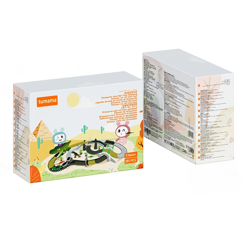 TUMAMA Dinosaur Themed Toys Race Track Set for Kids