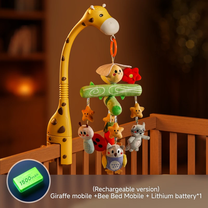<tc>Mobile pour berceau multi-compatibilité avec musique et projection d’étoiles (fonction Bluetooth)</tc>