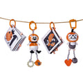 Infant-friendly tiger and duck black and white hanging toy for cribs