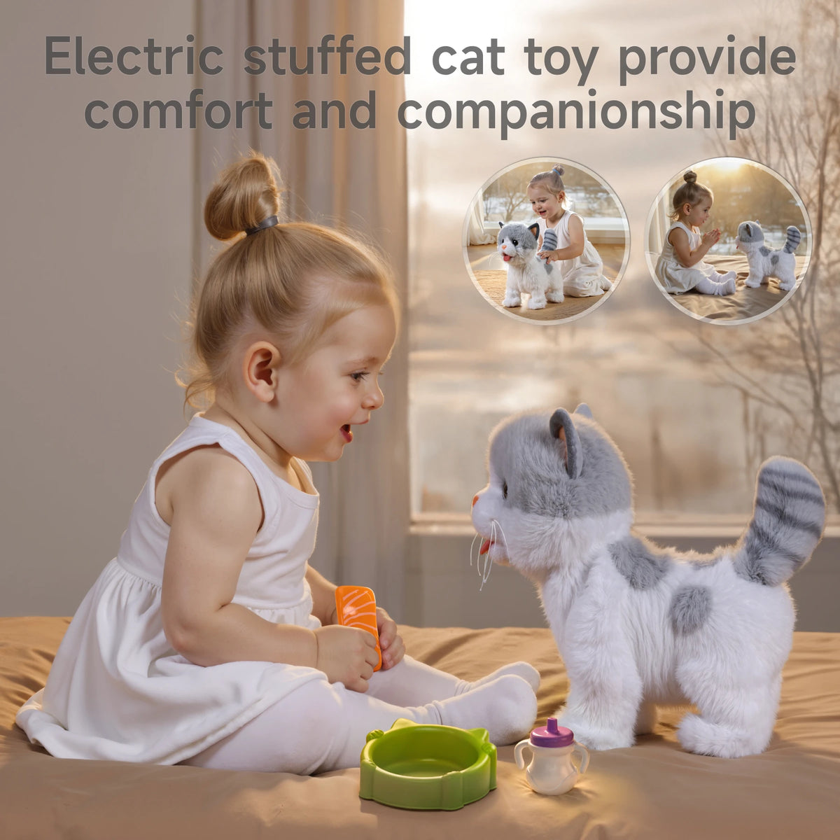 TUMAMA KIDS Interactif Chat Fille 2 3 4 5 6 Ans Avec 6 Musiques, Peluche Jouet TUMAMA KIDS Interactif Chat Fille 2 3 4 5 6 Ans Avec 6 Musiques, Peluche Jouet