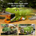 Piste de course de jouets de dinosaures, 281 pièces de jouets de train de dinosaures, voies de train flexibles avec figurines de dinosaures, voitures électriques, ensemble de jeu pour les tout-petits de 3 ans et plus