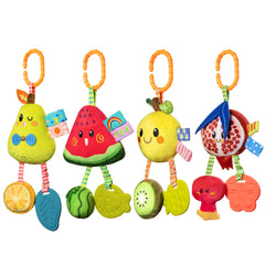 <tc>Jouet à suspendre pour bébé en forme de fruits avec hochet intégré</tc>