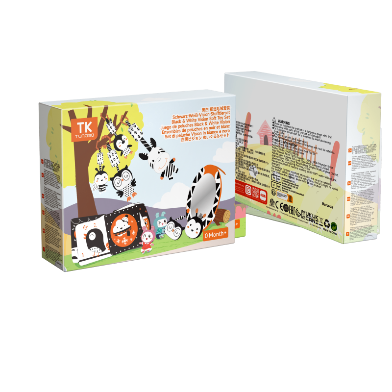 <tc>Jouet noir et blanc bébé – Animaux de la forêt</tc>