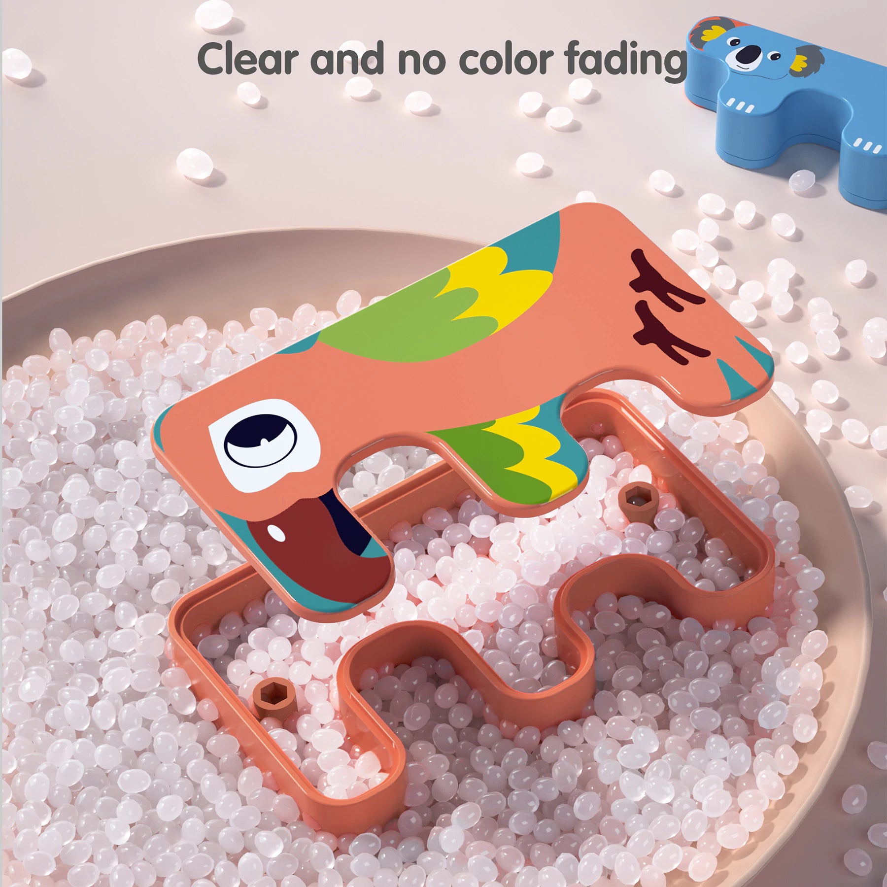 Figures d'animaux empilant des blocs de jouets (15pcs)