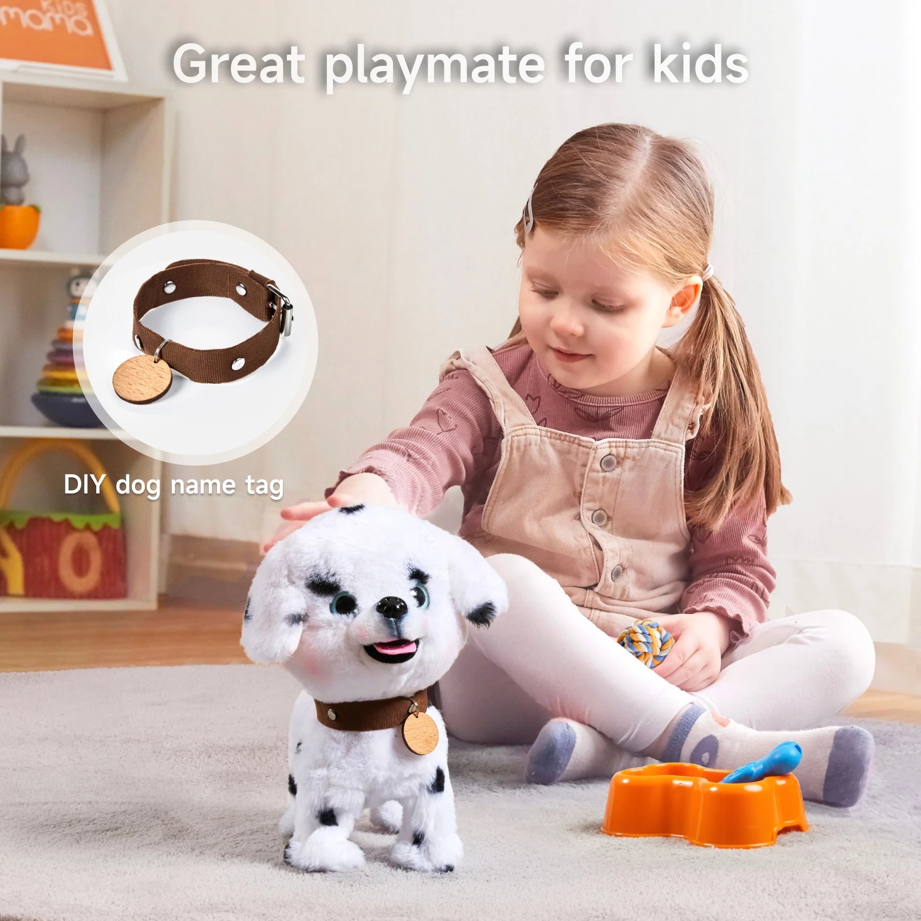 Chiot de jouets interactif qui marche et aboie - cadeau amusant pour les tout-petits