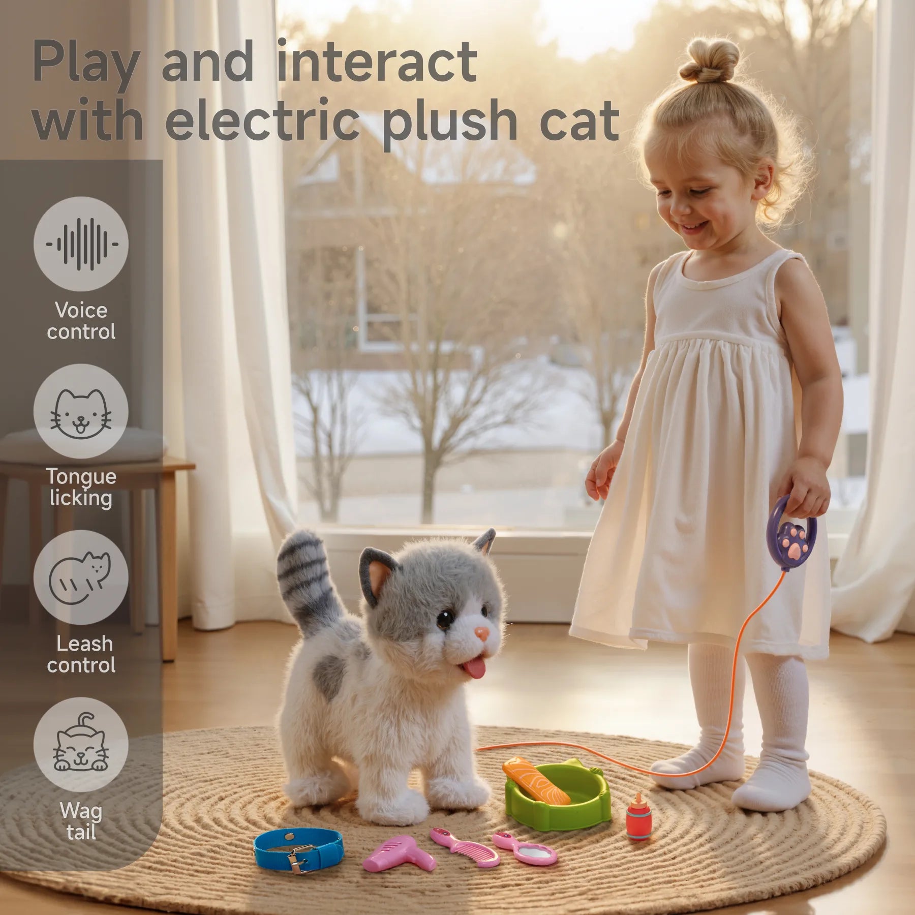 Interactive Walking Cat Toy for Kids