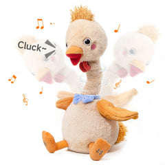 <tc>Poulet peluche interactive qui parle et danse pour tout-petits</tc>