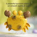 Toddler-friendly bath toy crab with automatic bubble maker