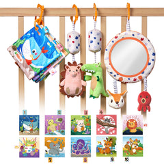 <tc>Ensemble de jouets pour bébé – Miroir, hochet et livre bruissant</tc>