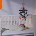 <tc>Mobile à suspendre noir et blanc pour stimulation sensorielle (Hochet intégré)</tc>