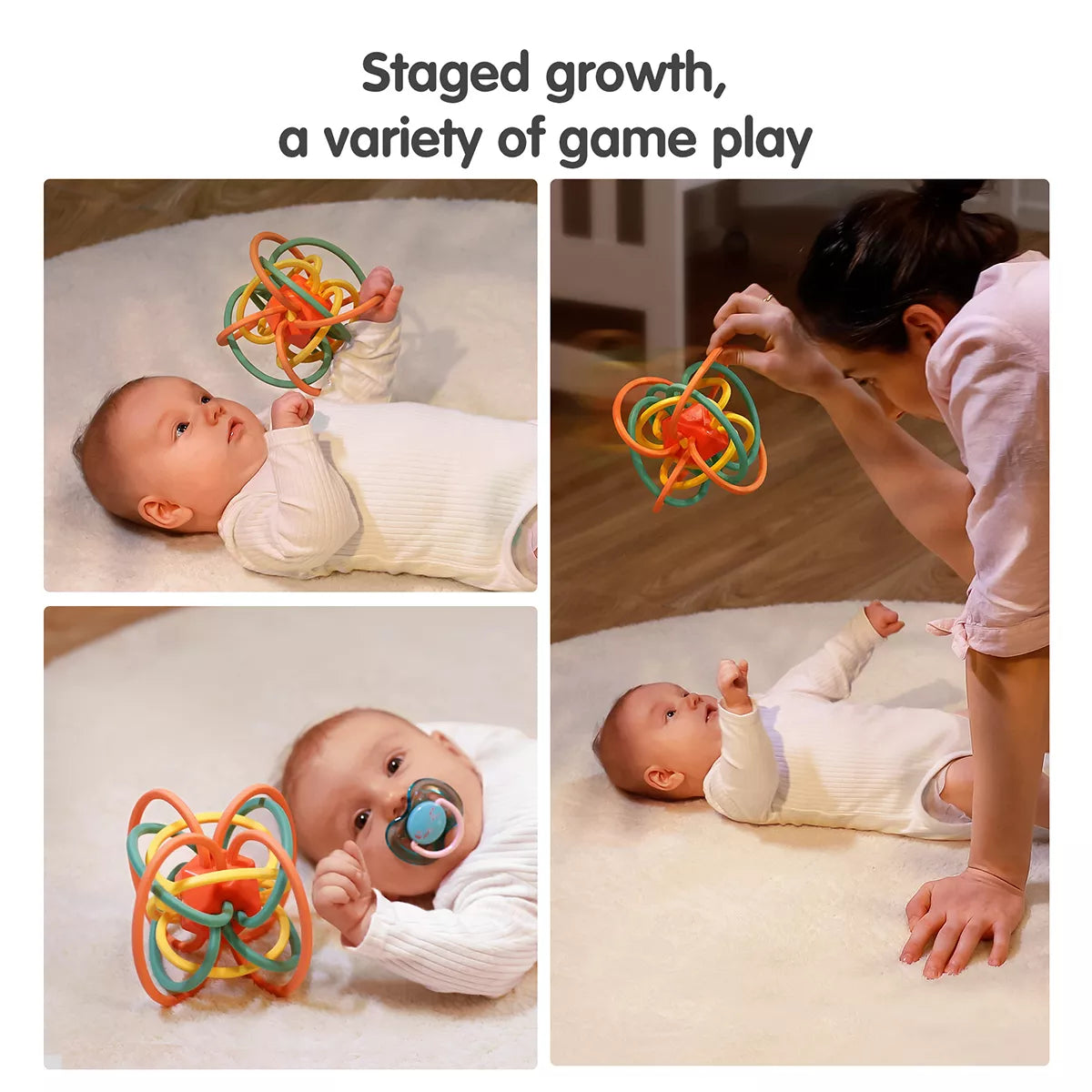 Montessori Hand Grip Ball Baby Activity Toys staged growth 